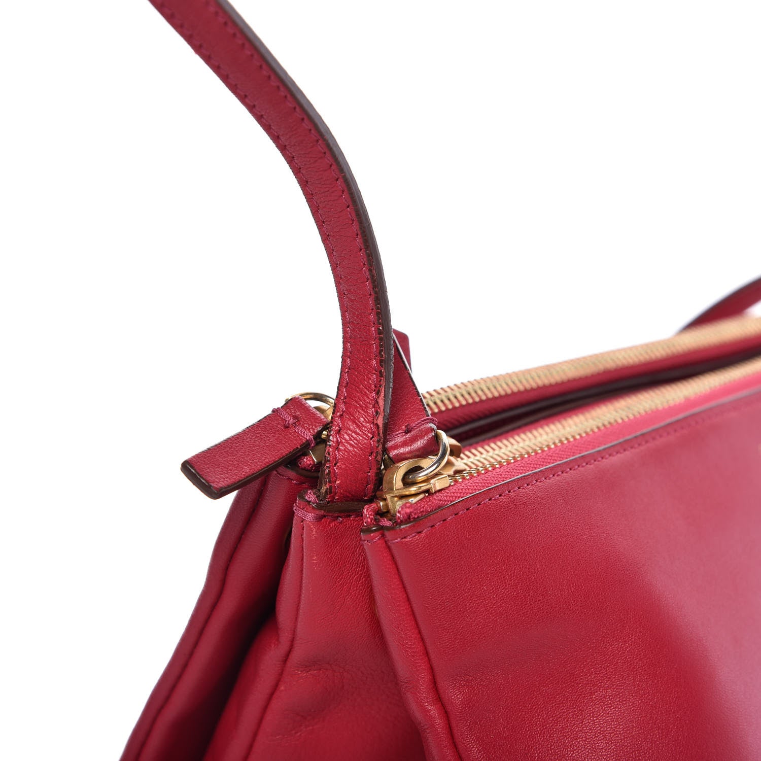 Celine Lambskin Large Trio Crossbody Bag Fuchsia 14 of 14