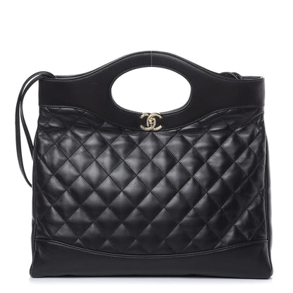 Chanel Lambskin Quilted Large 31 Shopping Bag Black 1 of 12