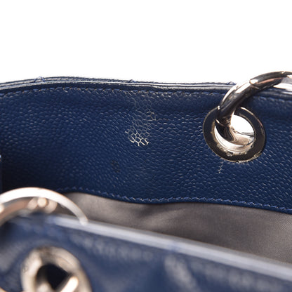 Chanel Caviar Quilted XL Grand Shopping Tote GST Navy Blue 10 of 18