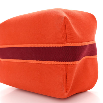 Hermes Canvas Large Bride-A-Brac Pouch Orange Feu Burgundy 9 of 9