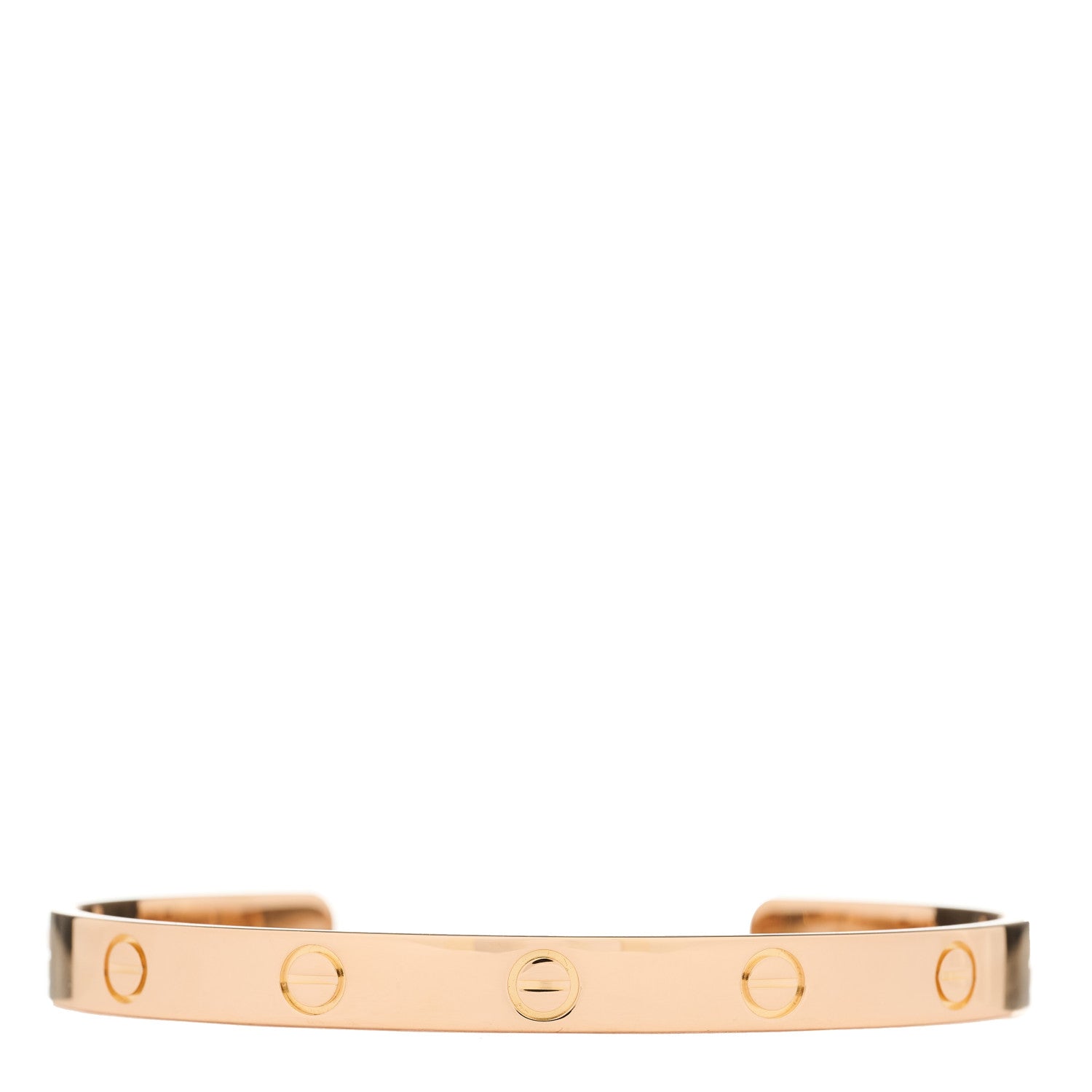 Cartier 18K Pink Gold LOVE Cuff Bracelet 18 1 of 3