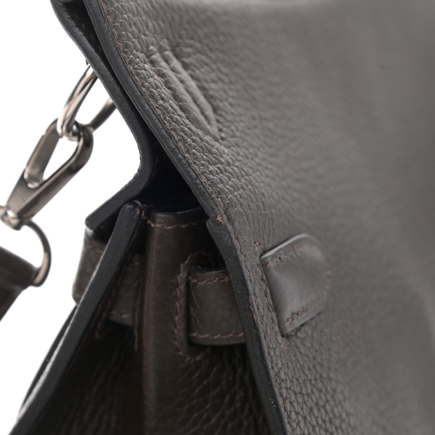 Hermes Taurillon Clemence Jypsiere 28 Chocolate 11 of 11