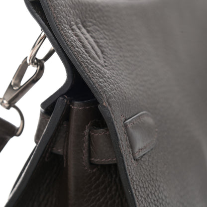 Hermes Taurillon Clemence Jypsiere 28 Chocolate 11 of 11