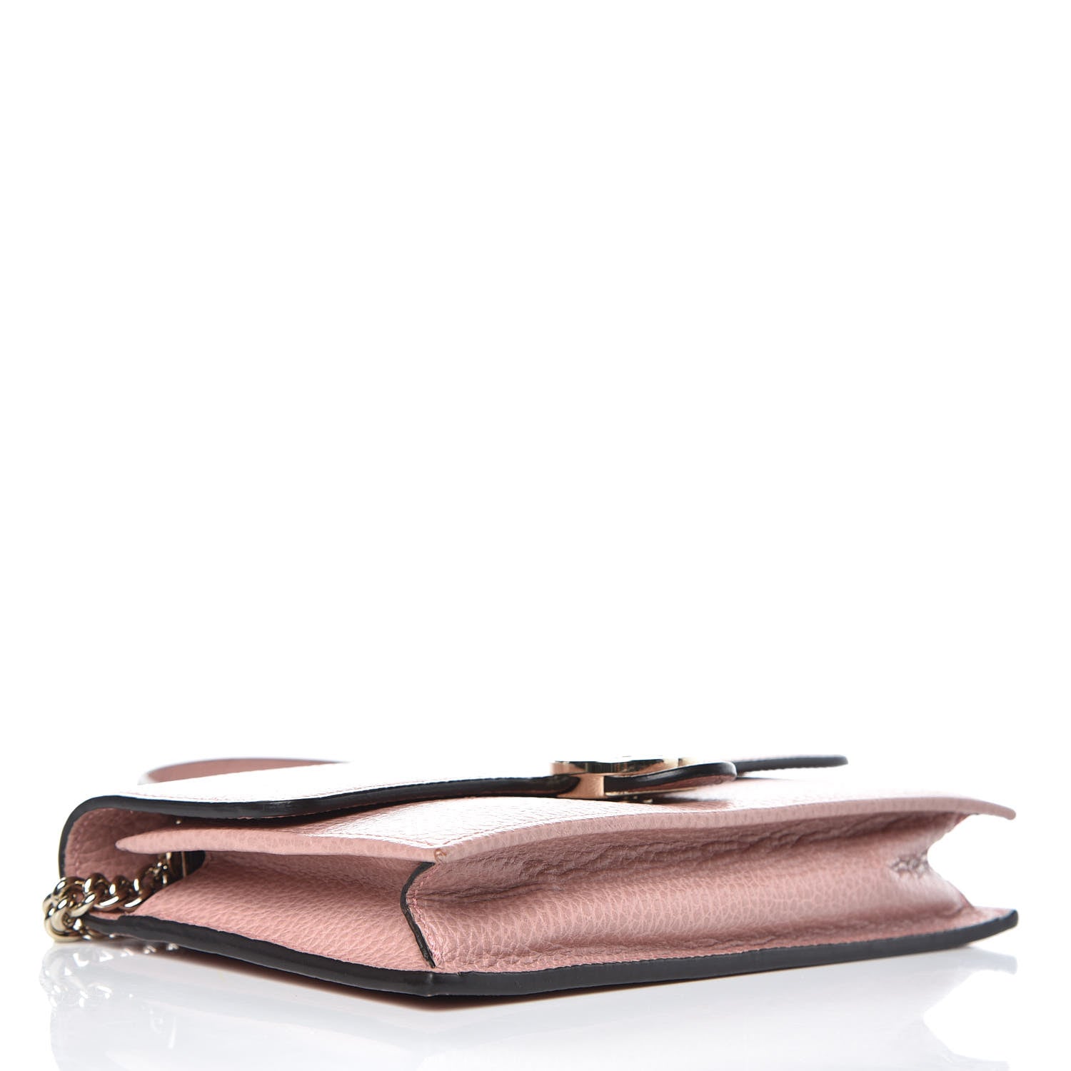 Gucci Dollar Calfskin Interlocking G Chain Wallet Soft Pink 4 of 10