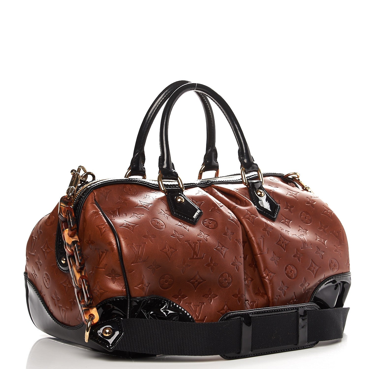 Louis Vuitton Cuir Embossed Monogram Stephen Bag Fauve 3 of 10