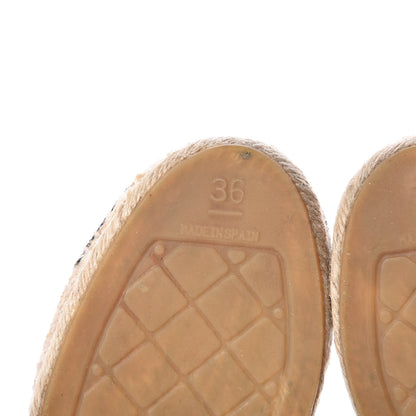 Chanel Linen Sequin CC Espadrilles 36 Beige Black 8 of 13