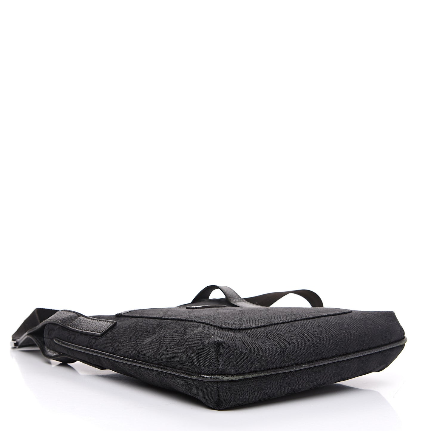 Monogram Flat Messenger Bag Black