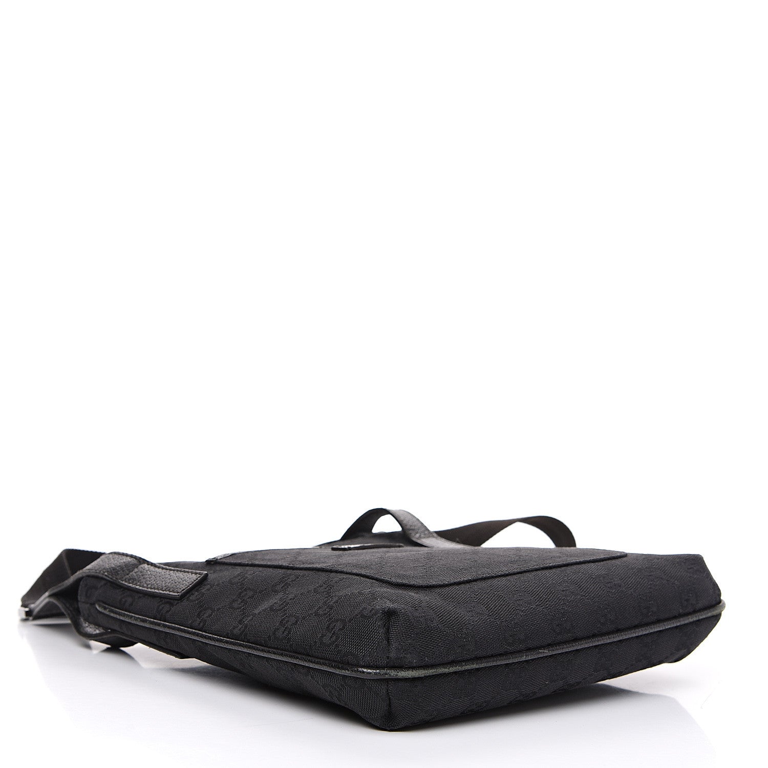 Gucci Monogram Flat Messenger Bag Black 3 of 10