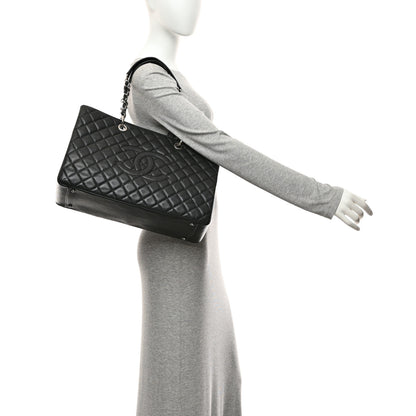 Chanel Caviar Quilted XL Grand Shopping Tote GST Black 2 of 11