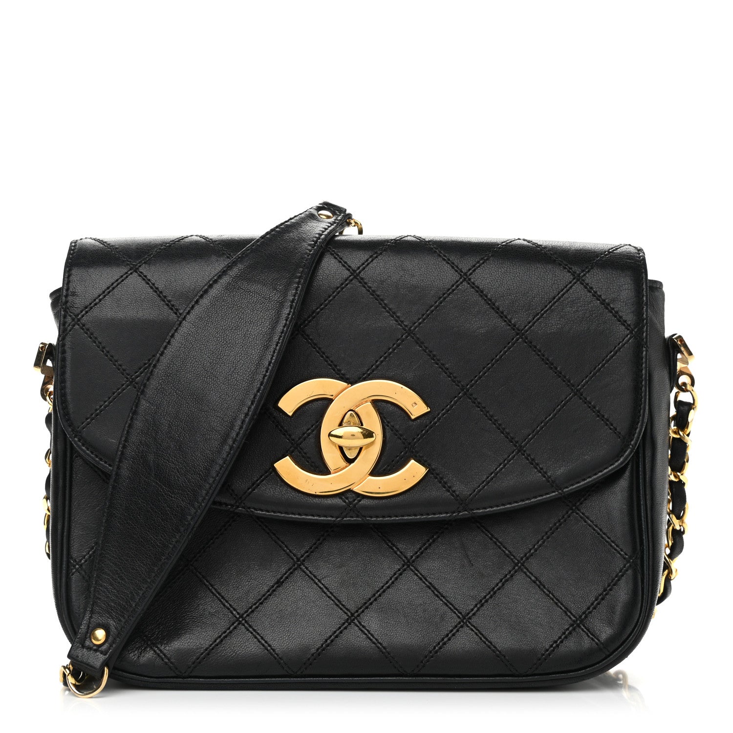 Chanel Lambskin Quilted Small Single Flap Black 1 of 11