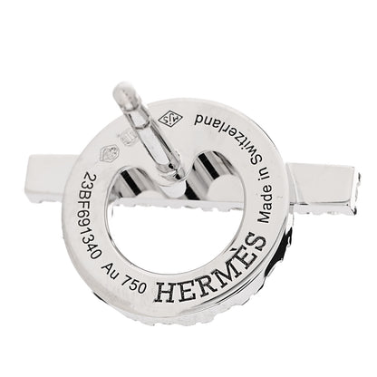 Hermes 18K White Gold Diamond Finesse Earrings 4 of 5
