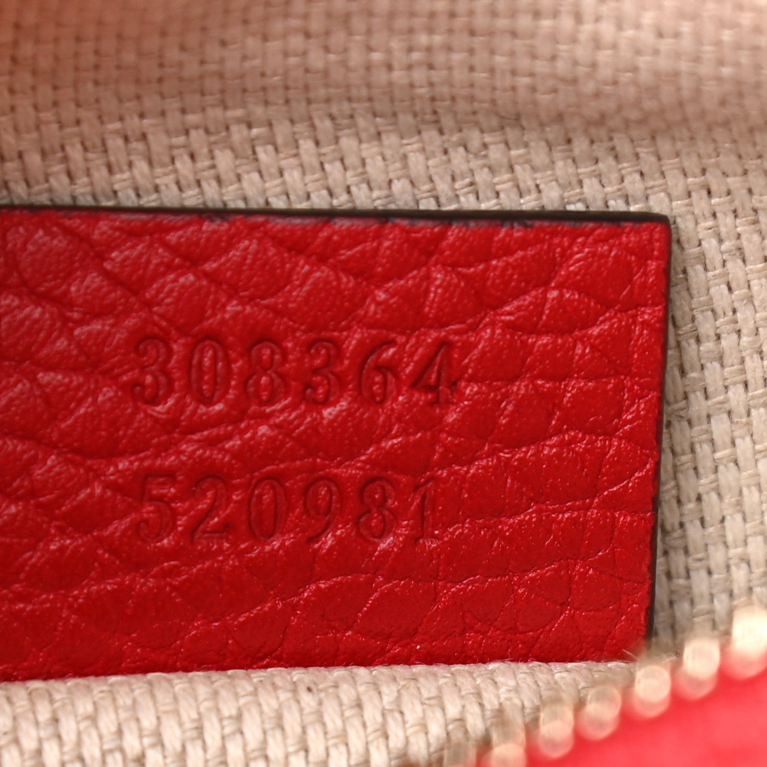 Gucci Pebbled Calfskin Small Soho Disco Bag Tabasco Red 7 of 14