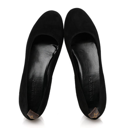 Louis Vuitton Suede Uniformes Pump 37 Black 2 of 9