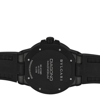 Bulgari Ceramic Rubber 41mm Diagono Magnesium Automatic Watch Grey 4 of 5