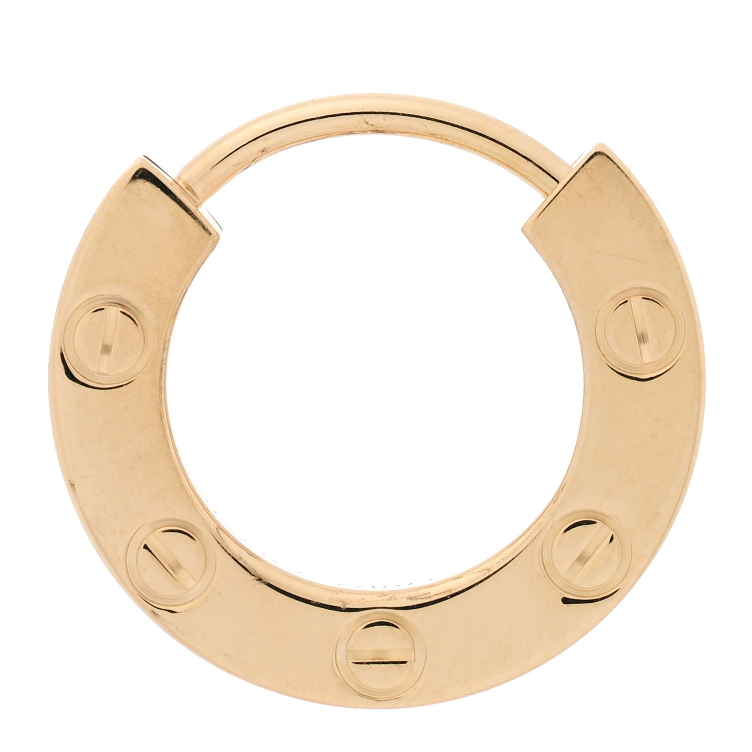 Cartier 18K Yellow Gold Single LOVE Hoop Earring 1 of 4