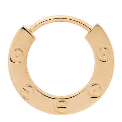 Cartier 18K Yellow Gold Single LOVE Hoop Earring 1 of 4
