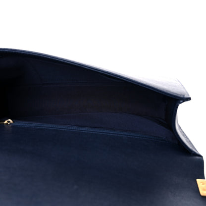 Chanel Caviar Quilted New Medium Boy Flap Dark Navy Blue 5 of 14