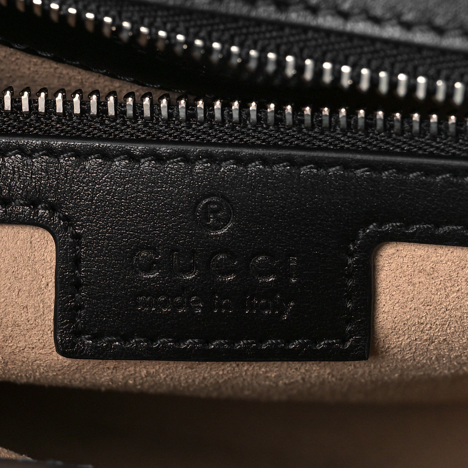 Gucci Calfskin Spiral Stud Small GG Marmont Shoulder Bag Black 6 of 9