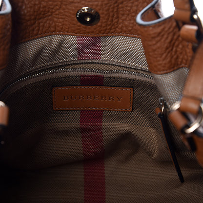 Burberry Grainy Calfskin House Check Small Maidstone Saddle Brown 7 of 10