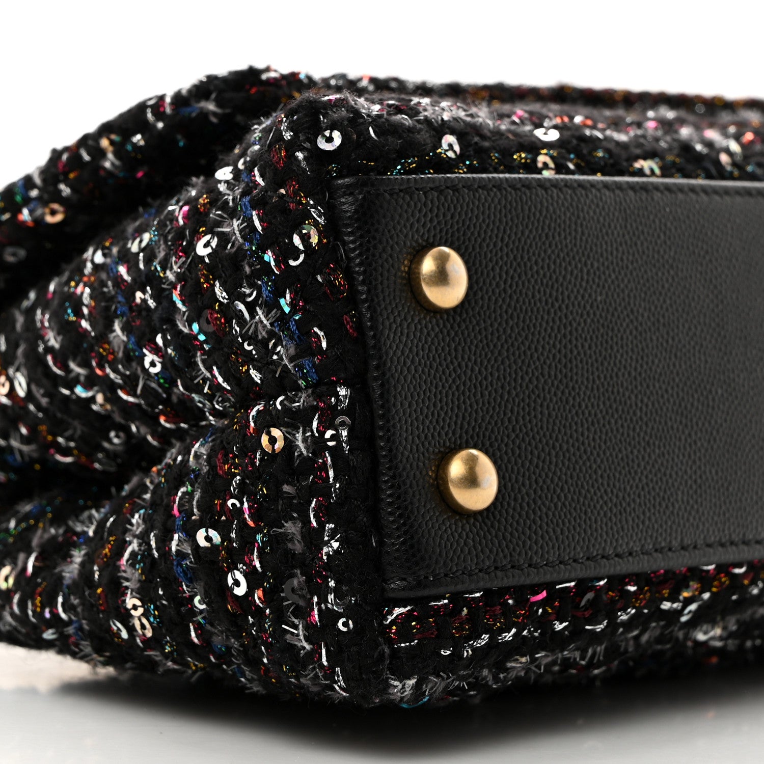 Chanel Tweed Sequin Mini Coco Handle Flap Black 9 of 10
