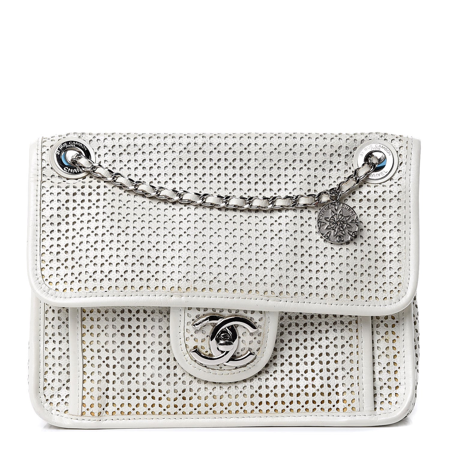 Chanel Perforated Calfskin Small Up In The Air Flap Ivory 1 of 17