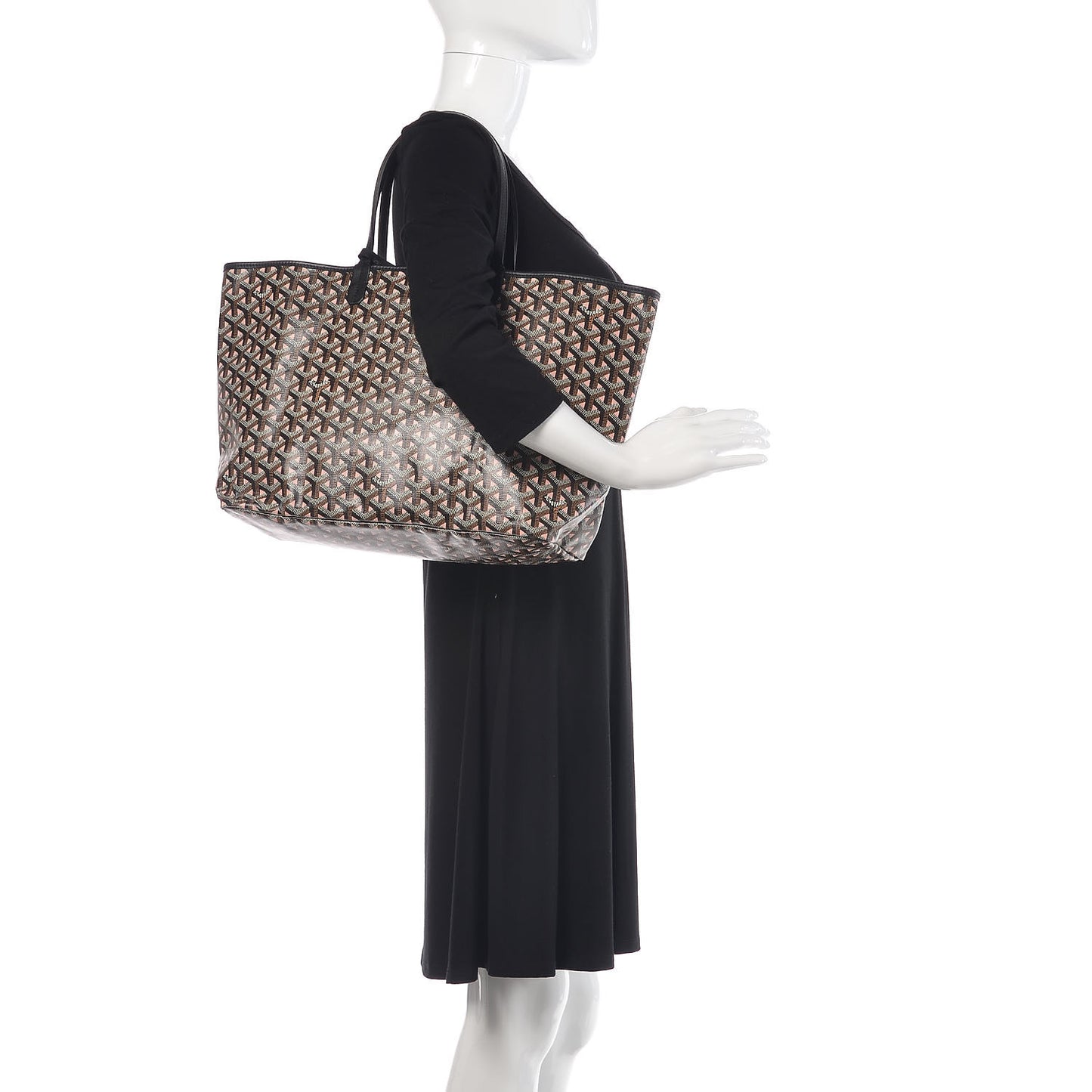 Goyardine Saint Louis Claire Voie PM Black Rose Pink