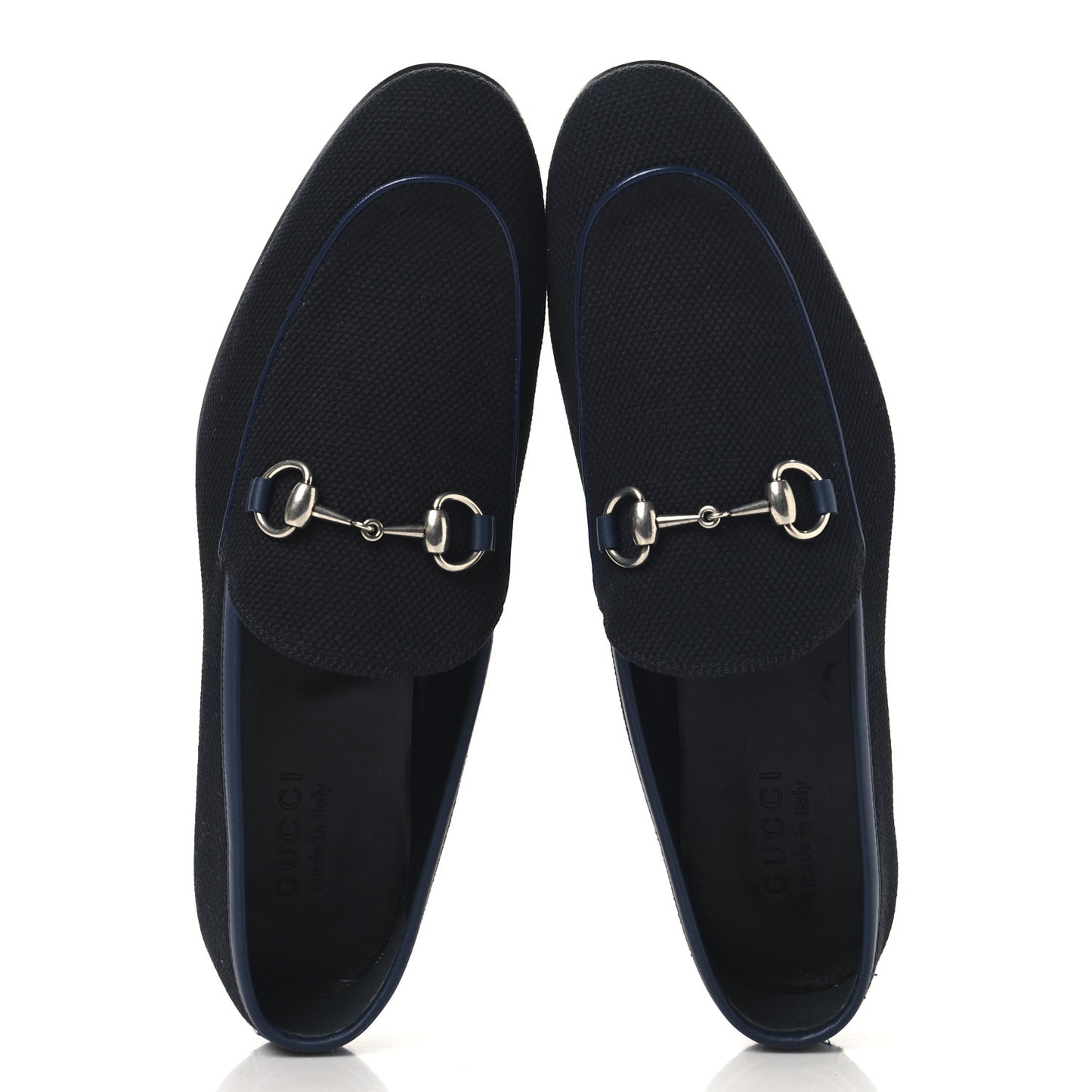 Canvas Horsebit Mens Jordaan Loafers 9 Black Blue Agata