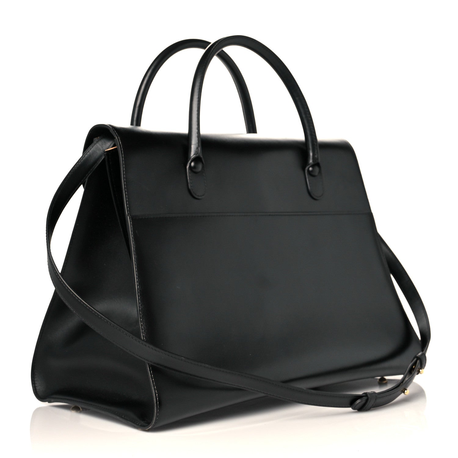 Delvaux Box Calfskin GM Brillant Satchel Black 3 of 13
