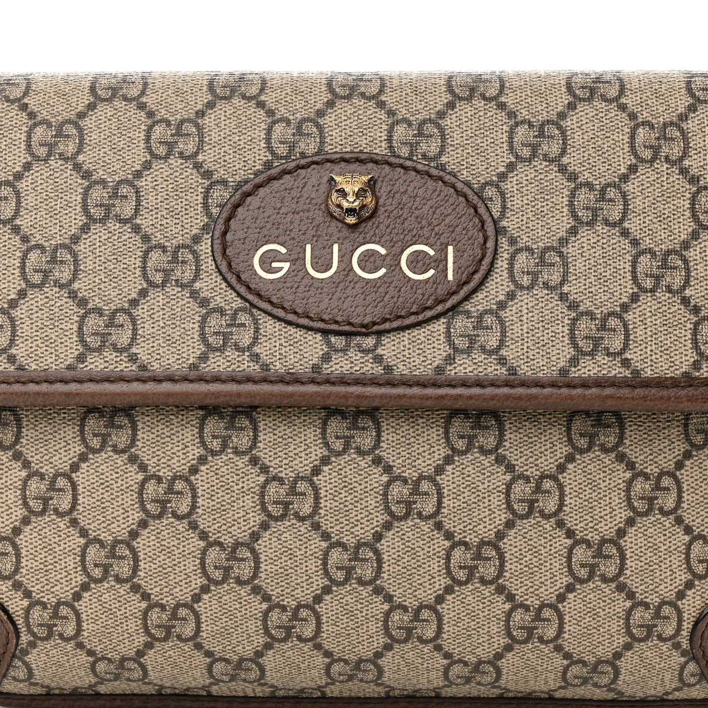 GG Supreme Monogram Neo Vintage Web Belt Bag Brown
