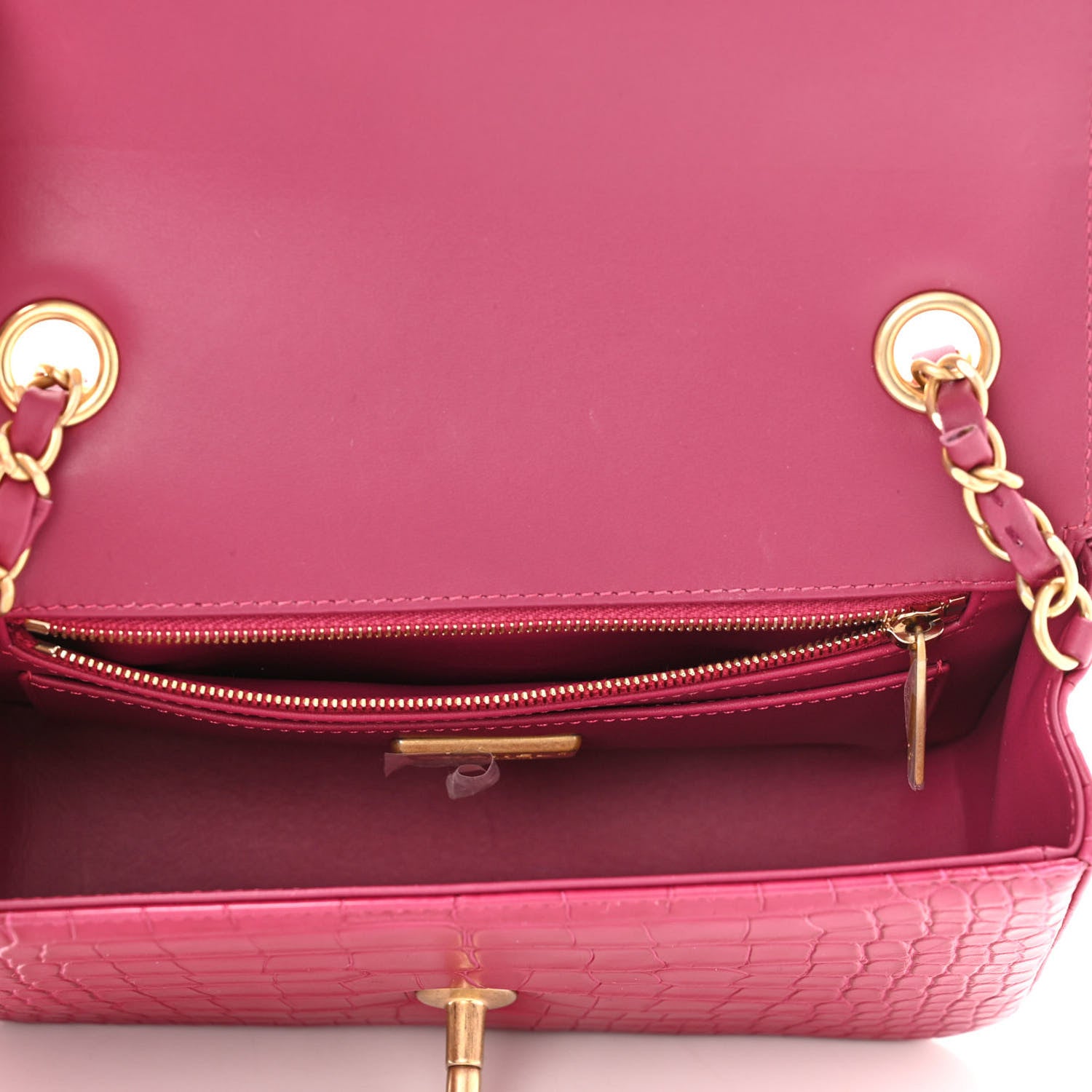 Chanel Matte Alligator Mini Flap Pink 5 of 11