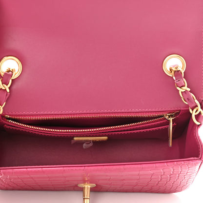 Chanel Matte Alligator Mini Flap Pink 5 of 11