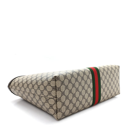 Gucci X BALENCIAGA BB Supreme Monogram Web Medium Ophidia Shopping Tote Beige New Acero 4 of 9