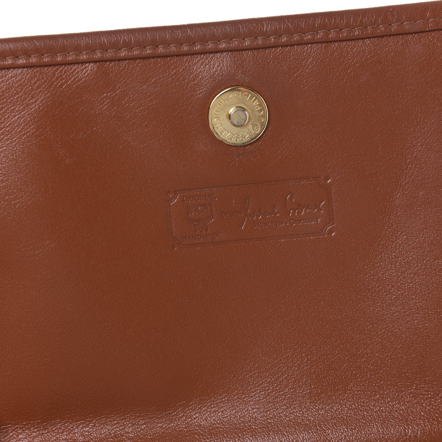 MCM Visetos Small Flap Shoulder Bag Cognac 8 of 14
