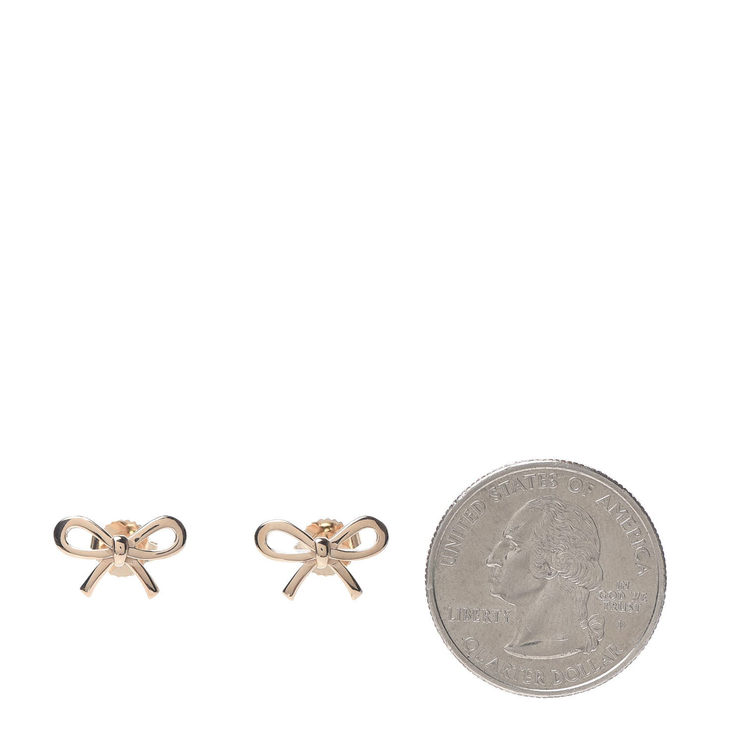 Tiffany 18K Rose Gold Bow Earrings 2 of 6