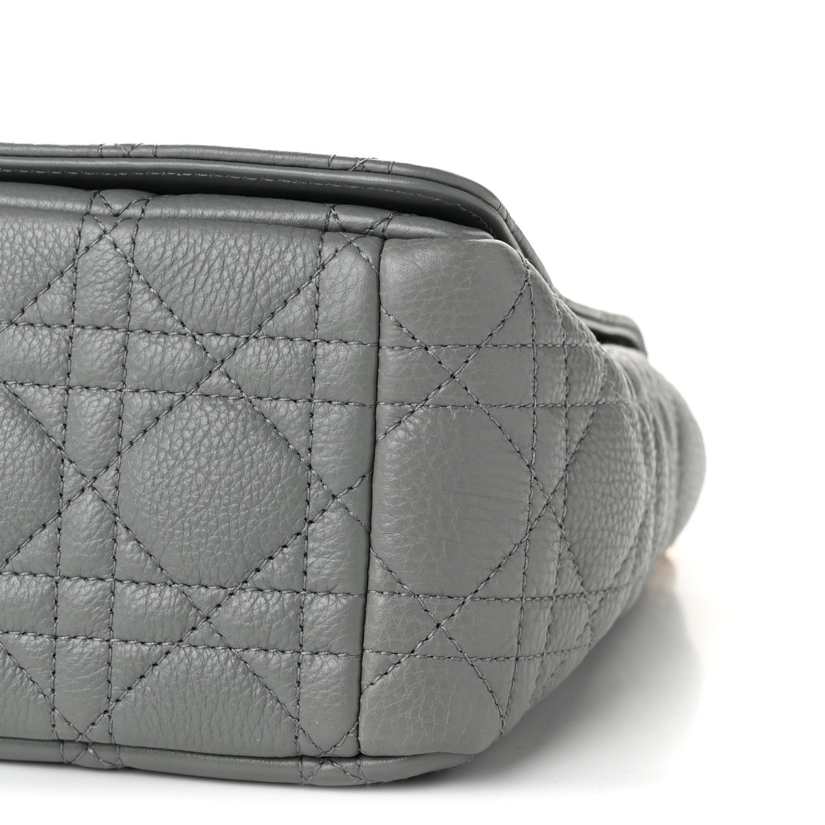 Christian Dior Supple Calfskin Cannage Medium Caro Bag Ethereal Grey 10 of 10
