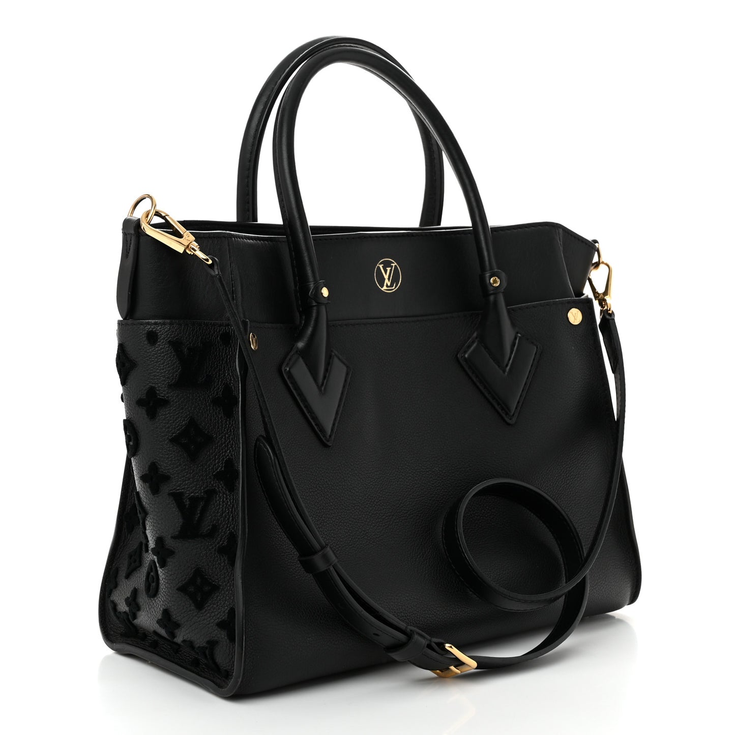 Calfskin Monogram Tufting On My Side Black