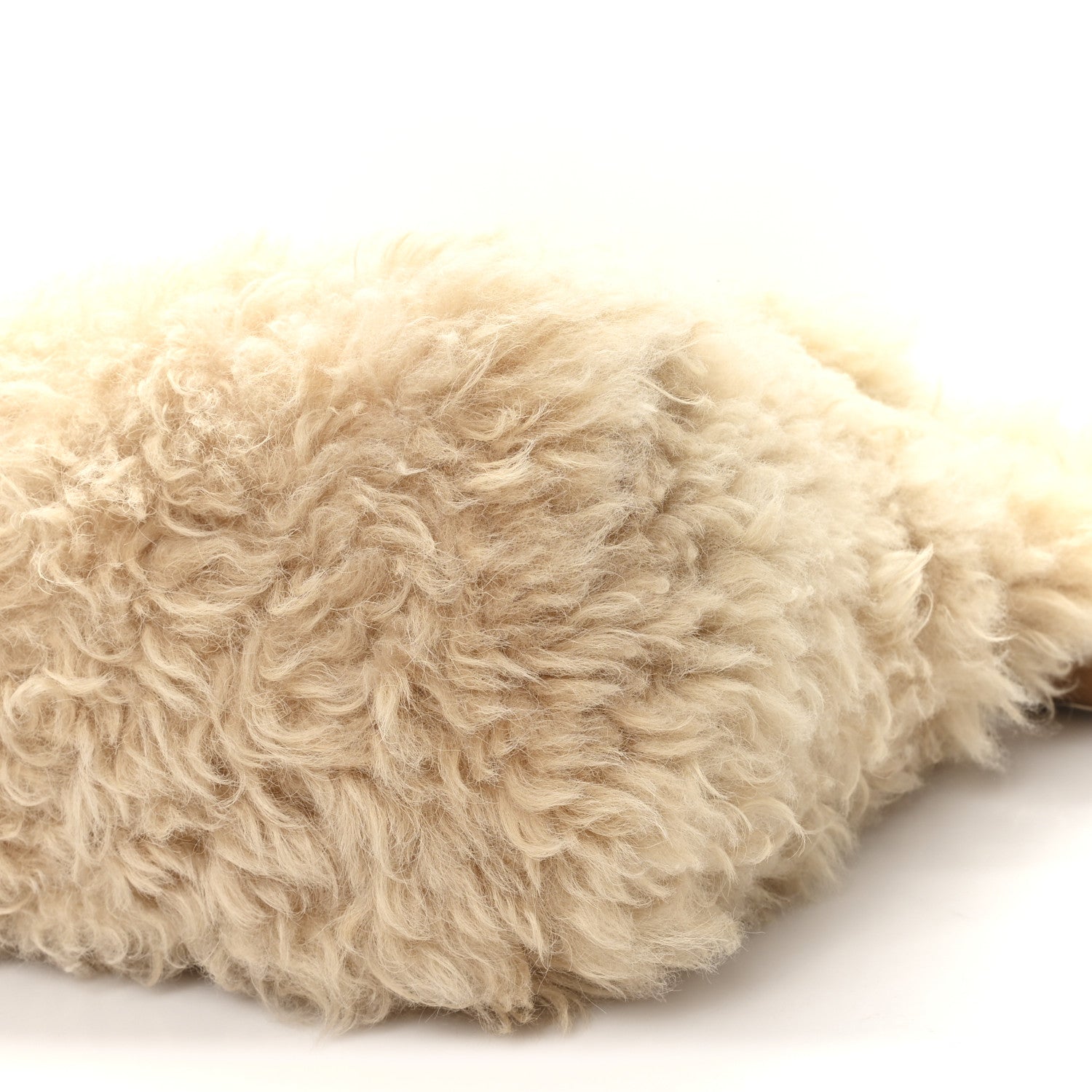 Saint Laurent Shearling Shoulder Bag Natural 10 of 10