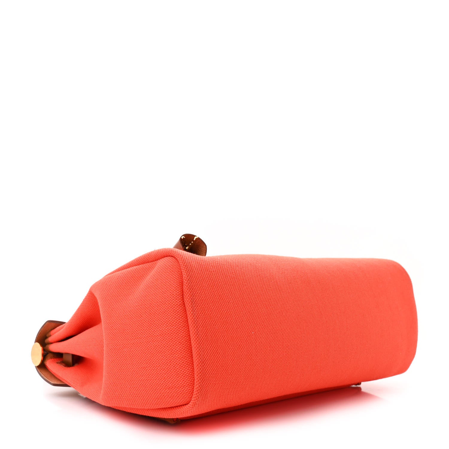 Hermes Vache Hunter Toile Herbag Zip Retourne 31 PM Orange Mecano Fauve 5 of 15