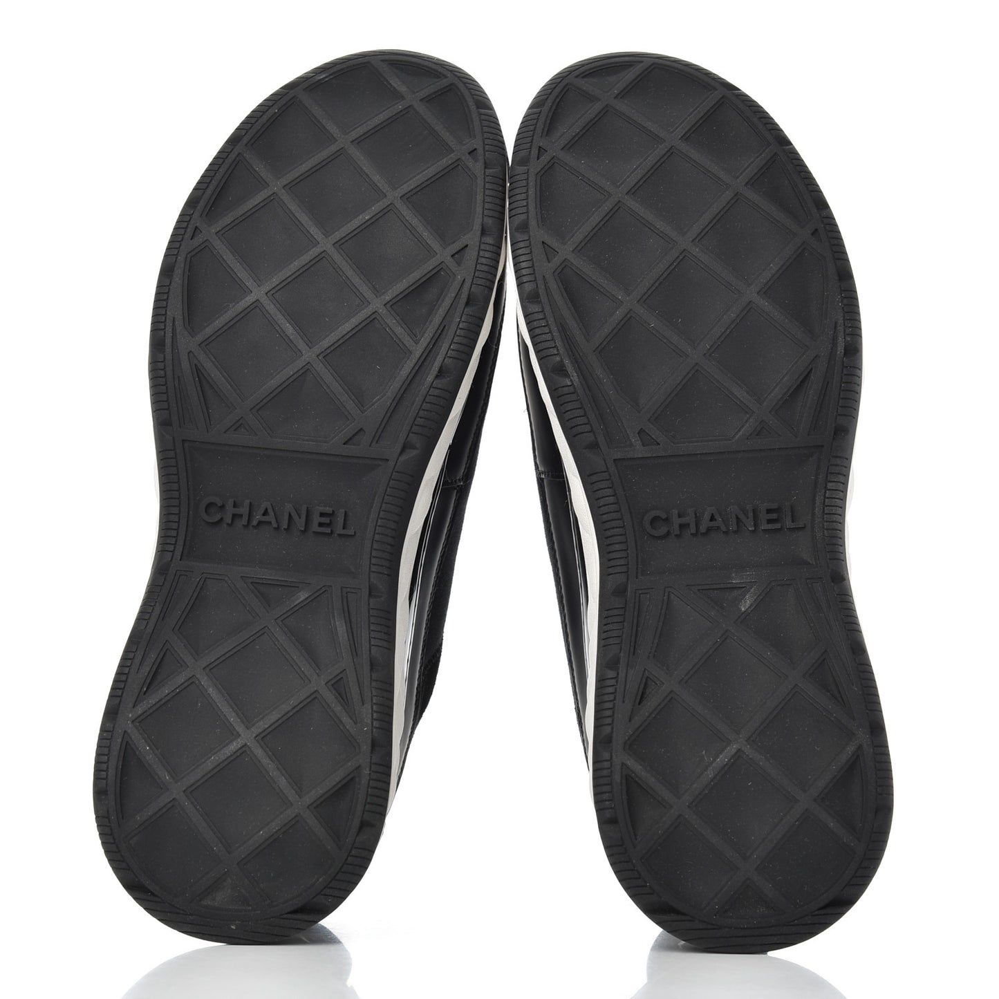 Velvet Calfskin Mixed Fibers CC Sneakers 38.5 Black