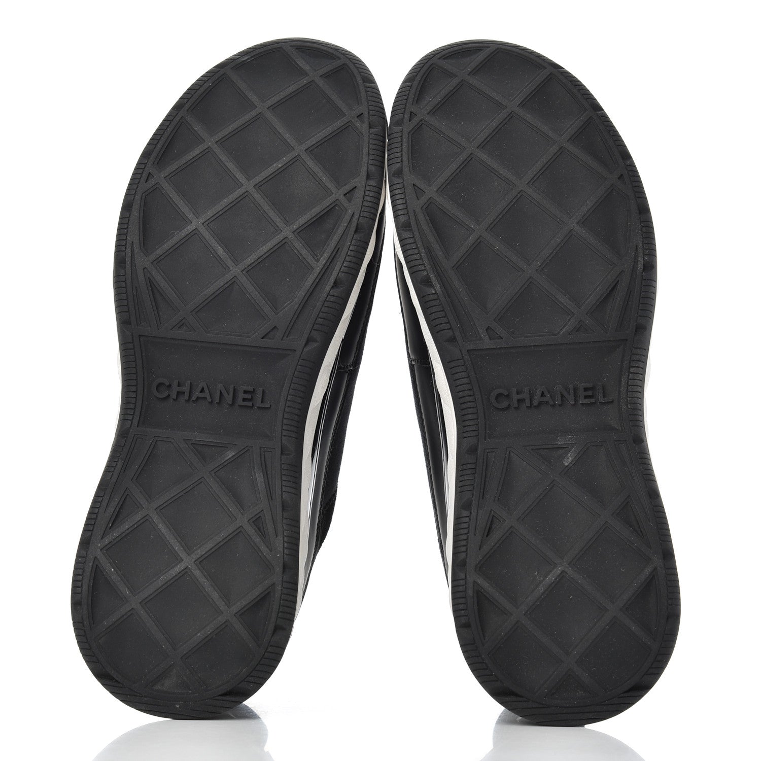 Chanel Velvet Calfskin Mixed Fibers CC Sneakers 38.5 Black 5 of 17
