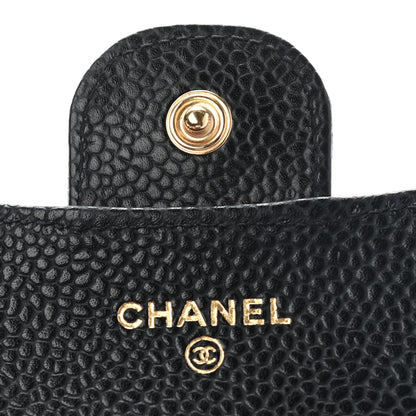 Chanel Caviar Quilted Compact Flap Wallet Black 6 of 8