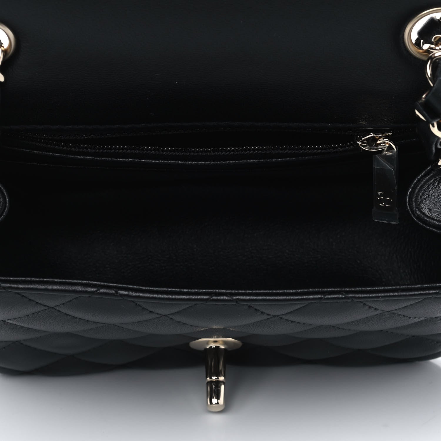 Chanel Lambskin Quilted Mini Square Flap Black 4 of 4