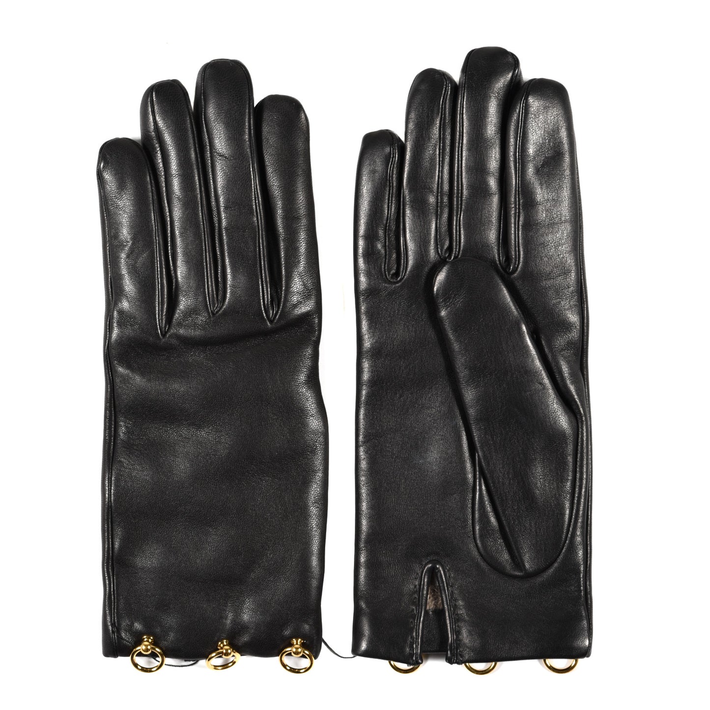 Lambskin Mini Dog Gloves 7 Black