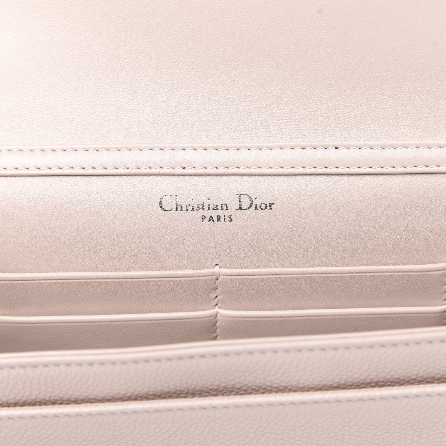 Christian Dior Grained Calfskin Diorama Wallet on Chain Pouch Rose Poudre 6 of 9