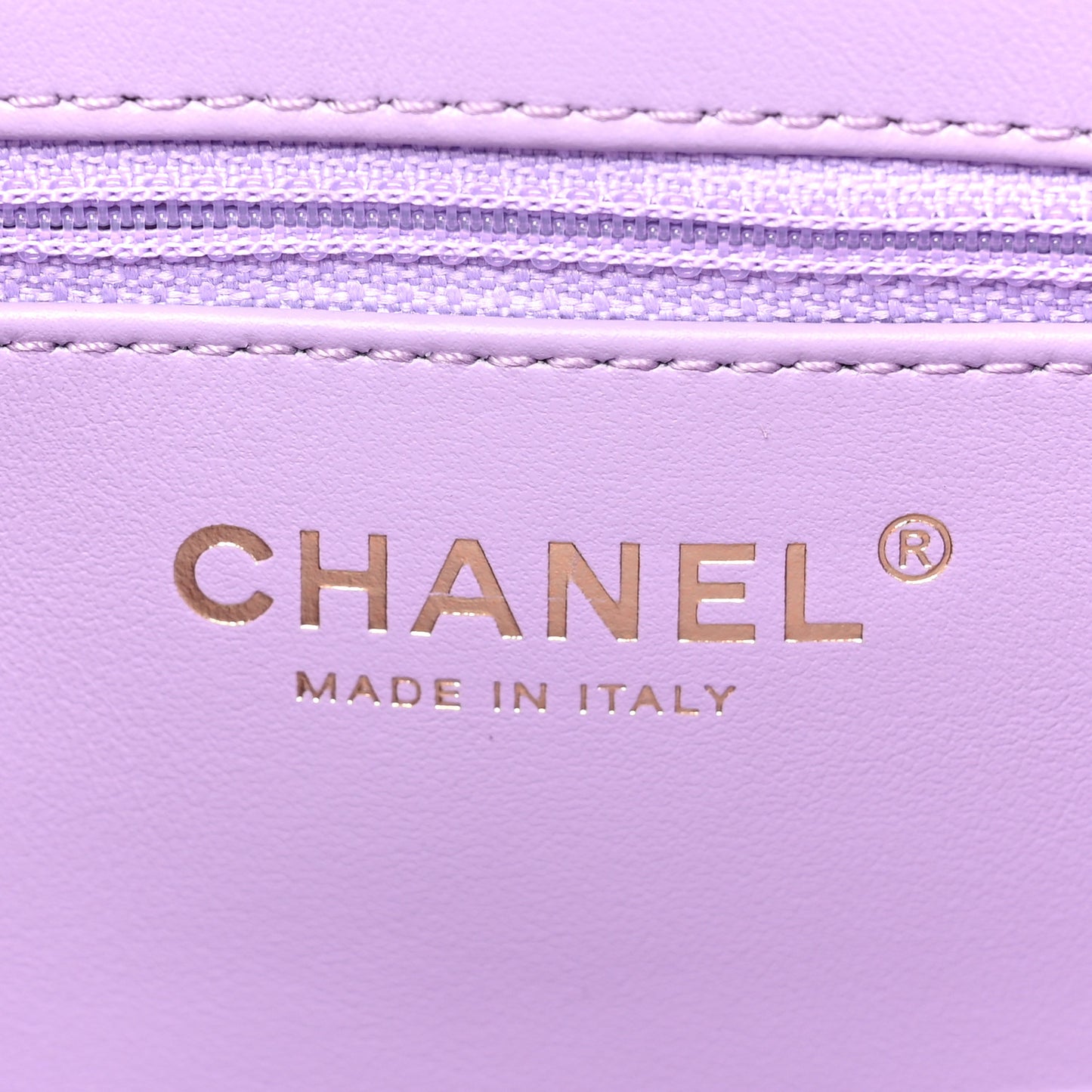 Shiny Aged Calfskin Quilted Nano Kelly Shopper Lilac