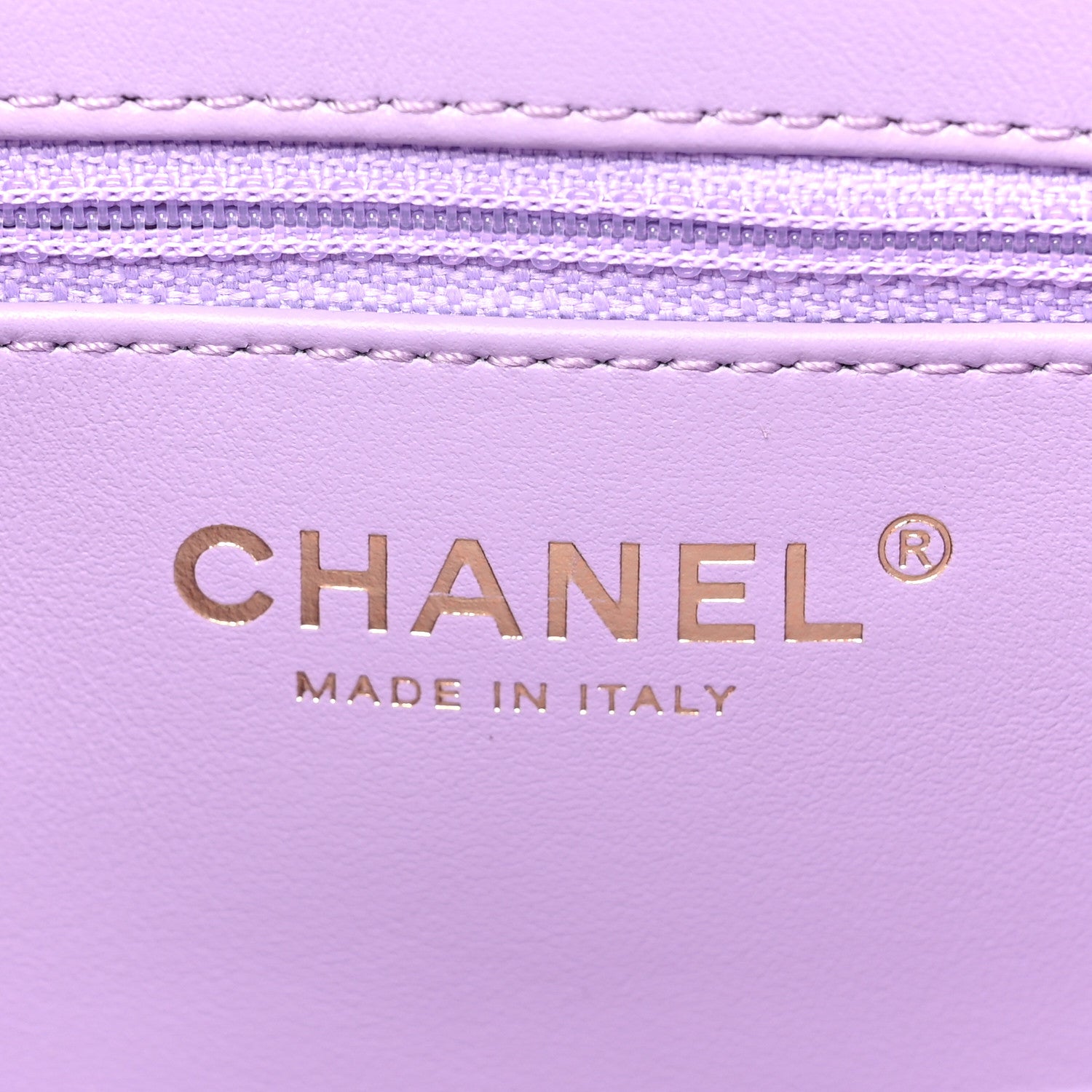 Chanel Shiny Aged Calfskin Quilted Nano Kelly Shopper Lilac 6 of 10
