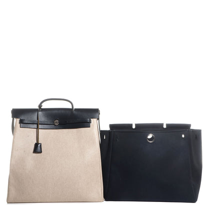 Hermes Toile Herbag GM Black 3 of 13