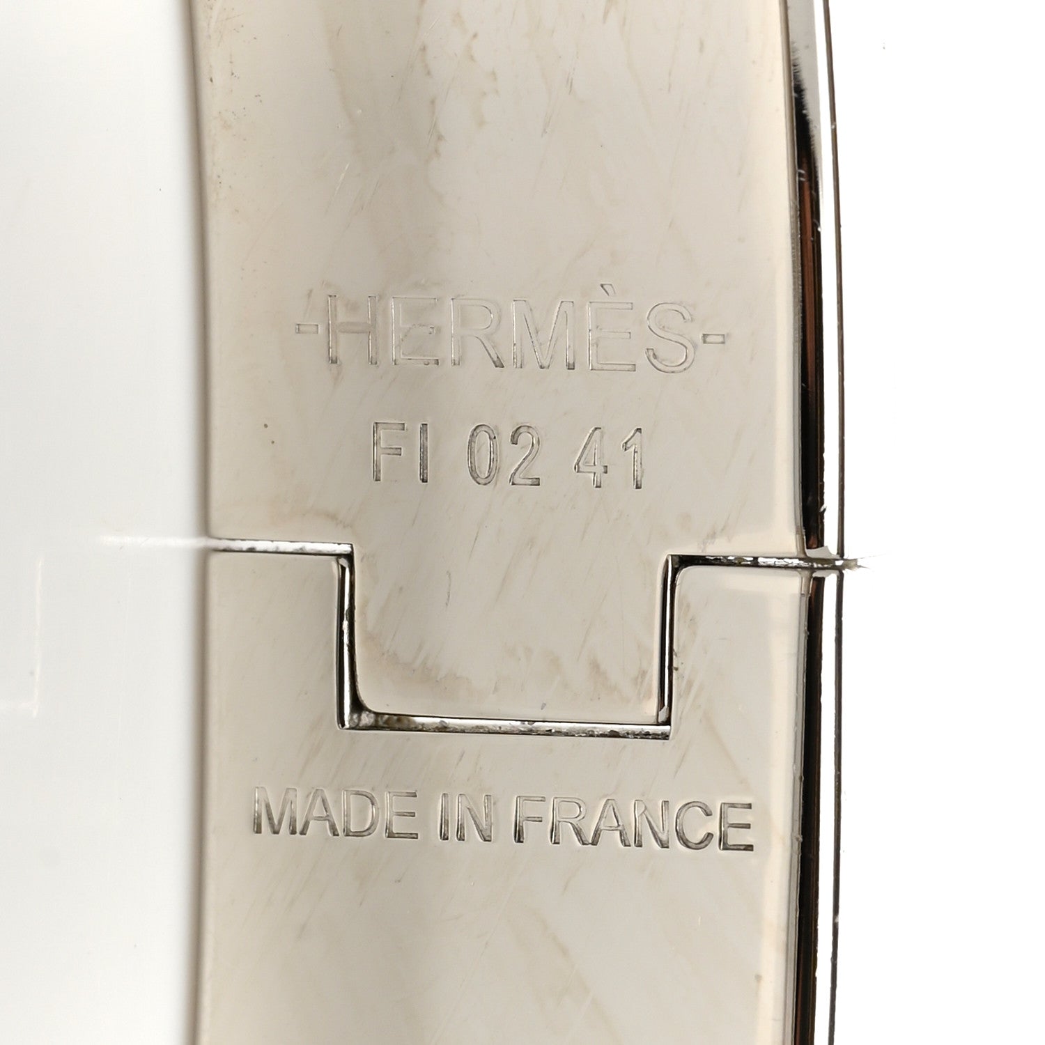 Hermes Matte Enamel Narrow Clic Clac HH Bracelet T5 Etain 4 of 5
