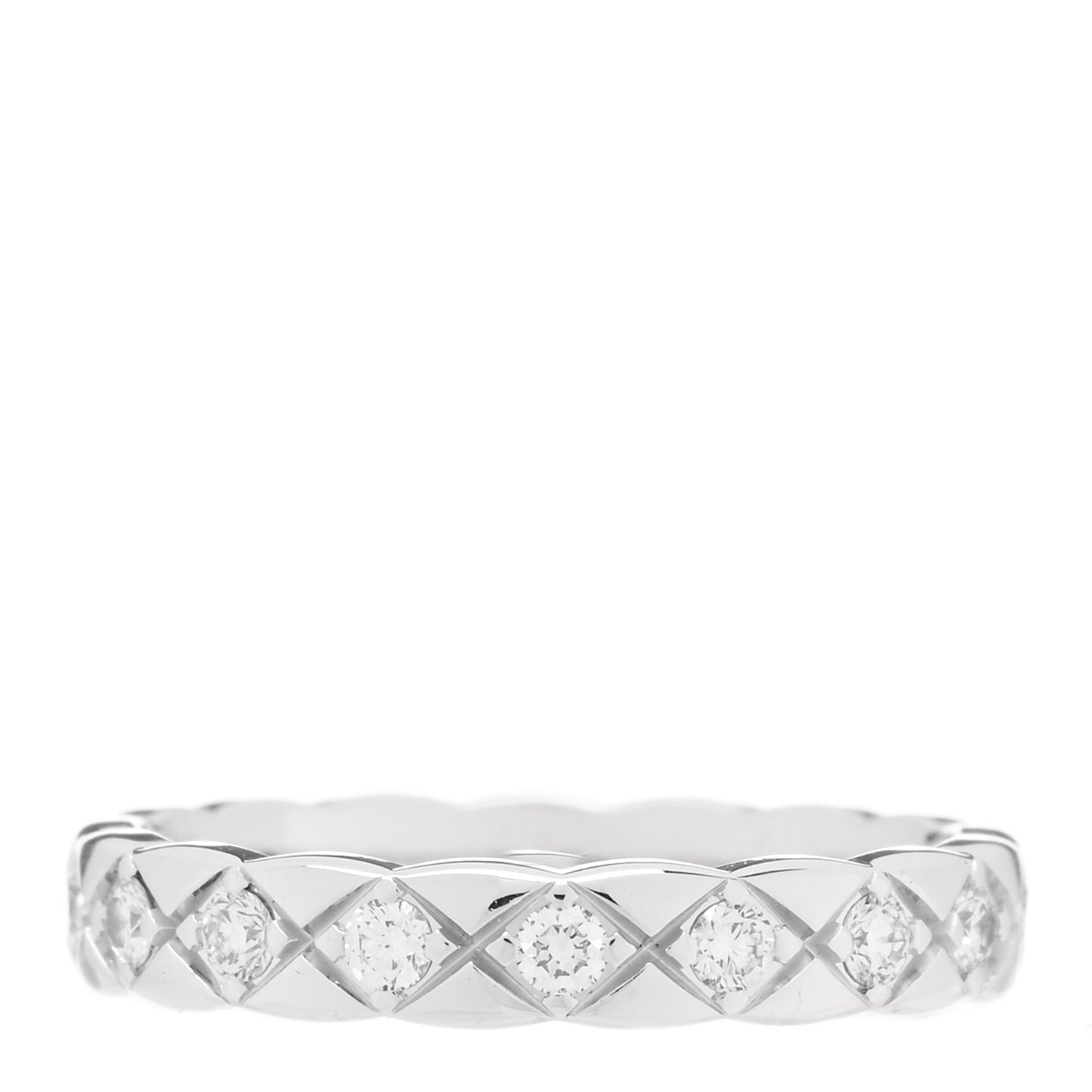 18K White Gold Diamond Mini Coco Crush Ring 47 4