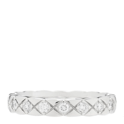 Chanel 18K White Gold Diamond Mini Coco Crush Ring 47 4 1 of 5